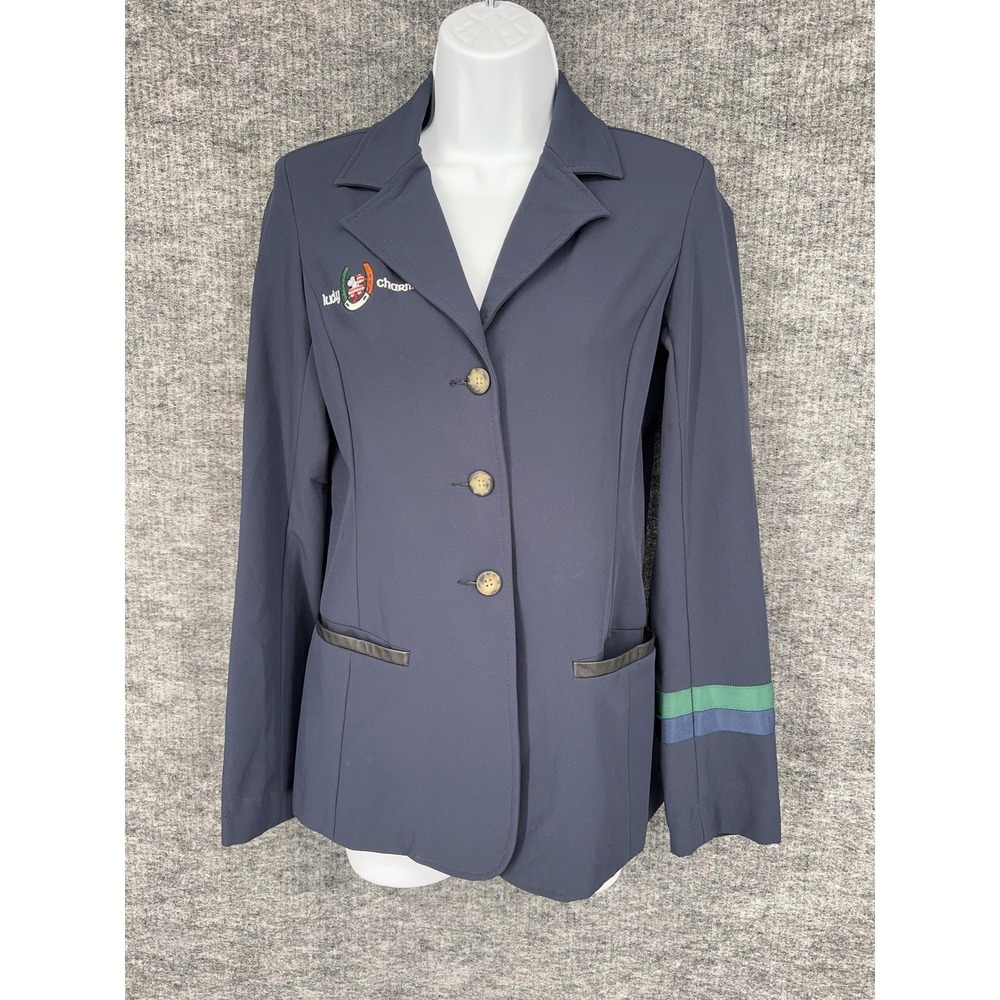 Callidae Jacket Womens Small Blue Equestrian Show Blazer Lucky Charms 1